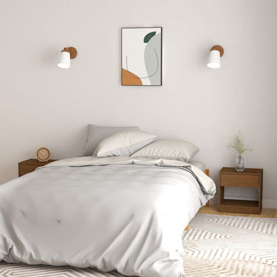 vidaXL Bedside Cabinets 2 pcs Grey 40x31x40 cm Solid Pinewood