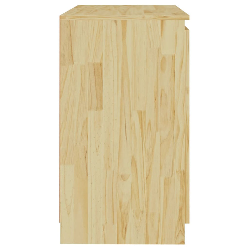 vidaXL Side Cabinet White 60x36x65 cm Solid Pinewood