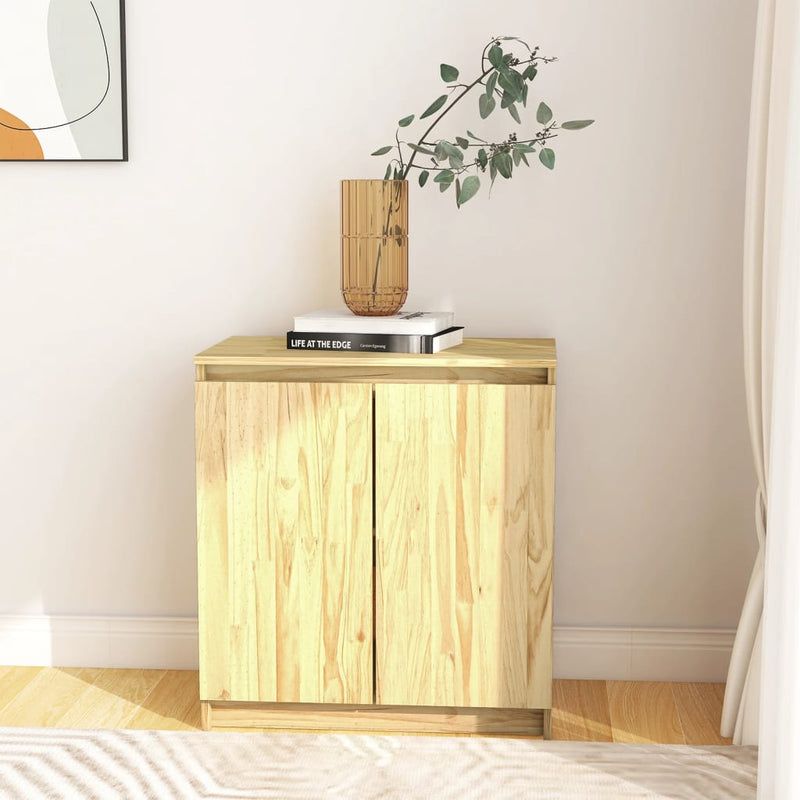 vidaXL Side Cabinet White 60x36x65 cm Solid Pinewood