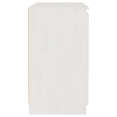vidaXL Side Cabinet White 60x36x65 cm Solid Pinewood