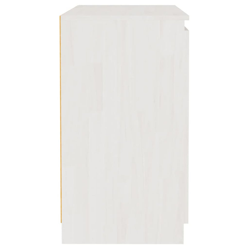vidaXL Side Cabinet White 60x36x65 cm Solid Pinewood
