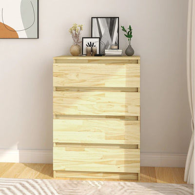 vidaXL Side Cabinet White 60x36x84 cm Solid Pinewood