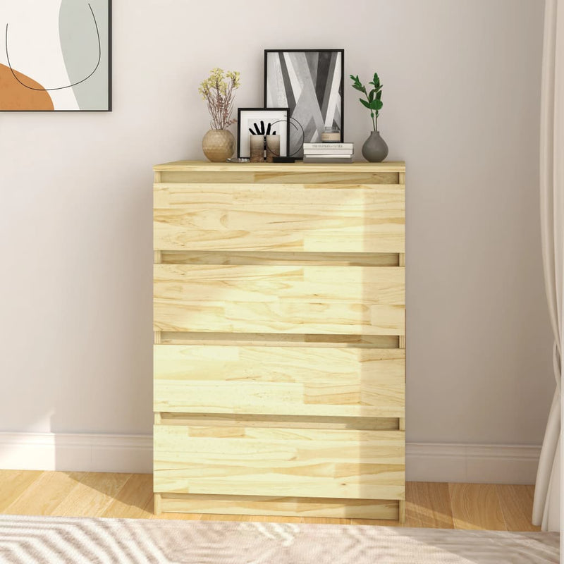 vidaXL Side Cabinet White 60x36x84 cm Solid Pinewood
