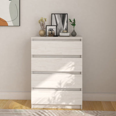 vidaXL Side Cabinet White 60x36x84 cm Solid Pinewood