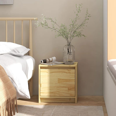 vidaXL Bedside Cabinet Grey 40x30.5x40 cm Solid Pinewood