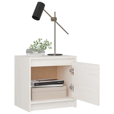 vidaXL Bedside Cabinet Grey 40x30.5x40 cm Solid Pinewood