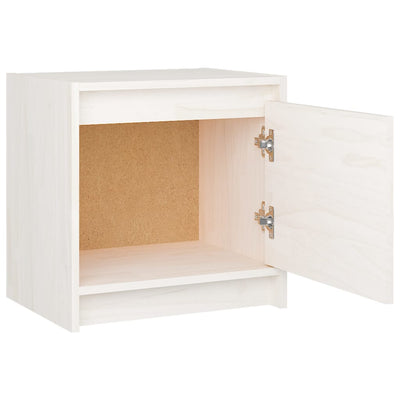 vidaXL Bedside Cabinet Grey 40x30.5x40 cm Solid Pinewood