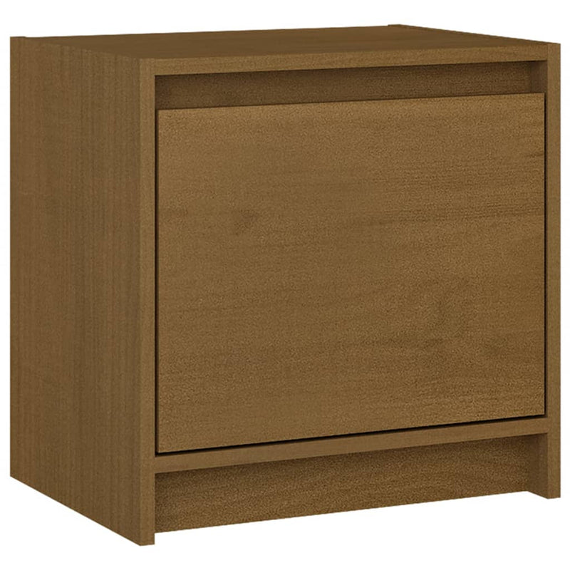 vidaXL Bedside Cabinet Grey 40x30.5x40 cm Solid Pinewood