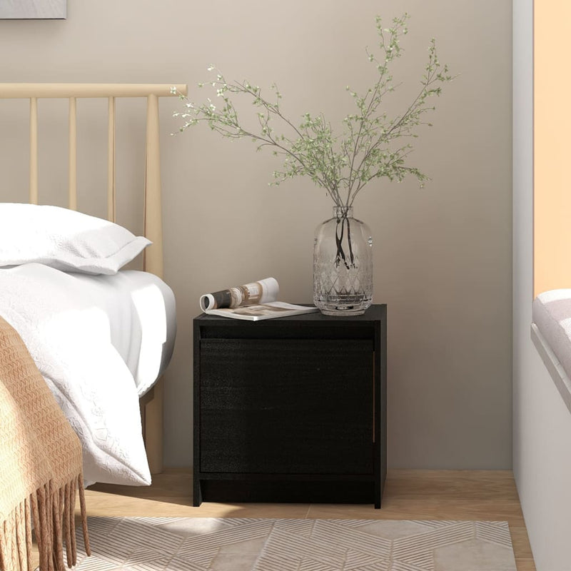 vidaXL Bedside Cabinet Grey 40x30.5x40 cm Solid Pinewood
