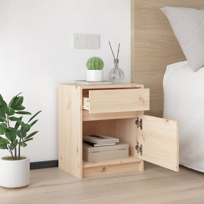 vidaXL Bedside Cabinets 2 pcs Black 40x31x50 cm Solid Pinewood