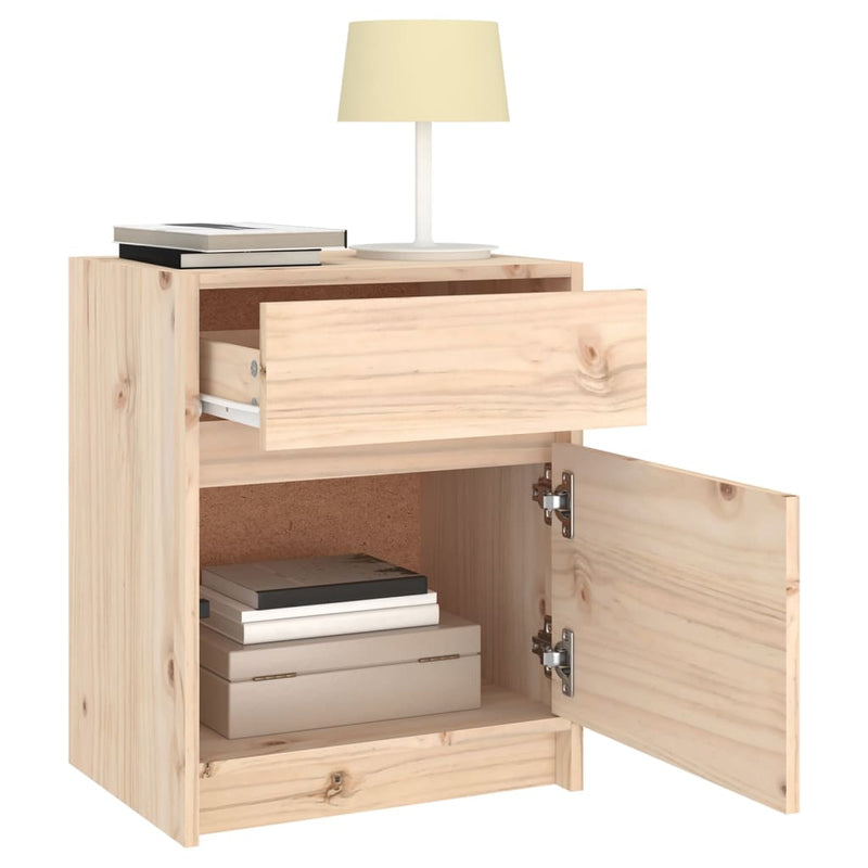 vidaXL Bedside Cabinets 2 pcs Black 40x31x50 cm Solid Pinewood