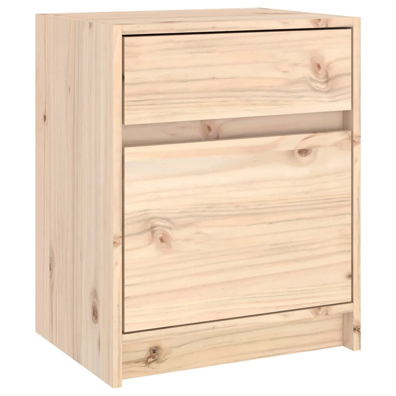vidaXL Bedside Cabinets 2 pcs Black 40x31x50 cm Solid Pinewood