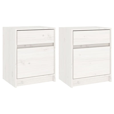 vidaXL Bedside Cabinets 2 pcs Black 40x31x50 cm Solid Pinewood
