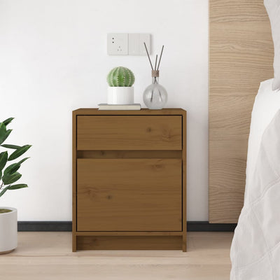 vidaXL Bedside Cabinets 2 pcs Black 40x31x50 cm Solid Pinewood
