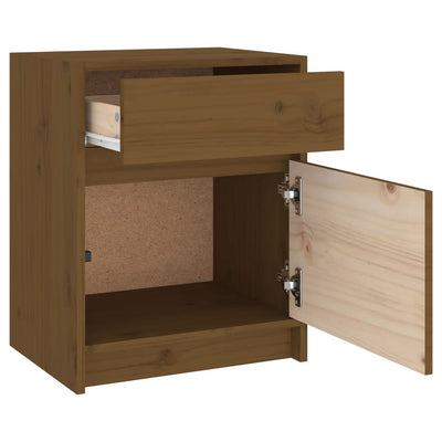 vidaXL Bedside Cabinets 2 pcs Black 40x31x50 cm Solid Pinewood