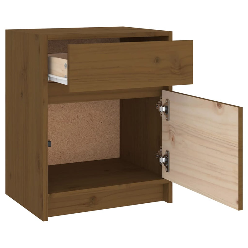 vidaXL Bedside Cabinets 2 pcs Black 40x31x50 cm Solid Pinewood