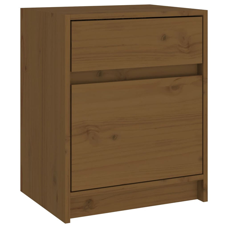 vidaXL Bedside Cabinets 2 pcs Black 40x31x50 cm Solid Pinewood