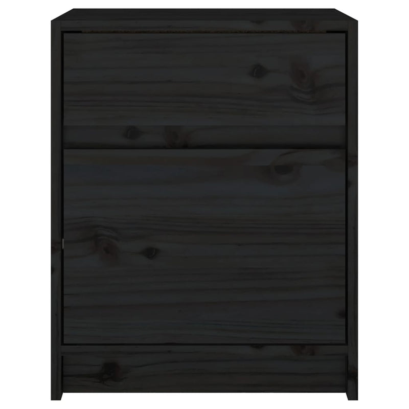 vidaXL Bedside Cabinets 2 pcs Black 40x31x50 cm Solid Pinewood