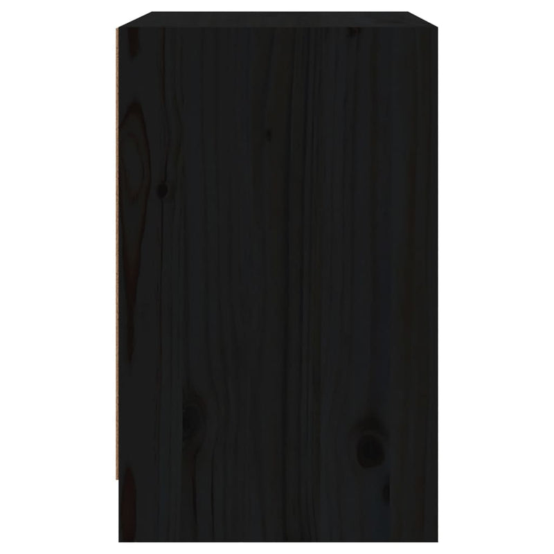 vidaXL Bedside Cabinets 2 pcs Black 40x31x50 cm Solid Pinewood