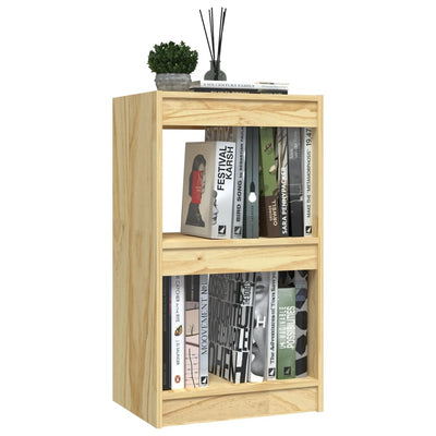 vidaXL Book Cabinet Grey 40x30x71.5 cm Solid Pinewood