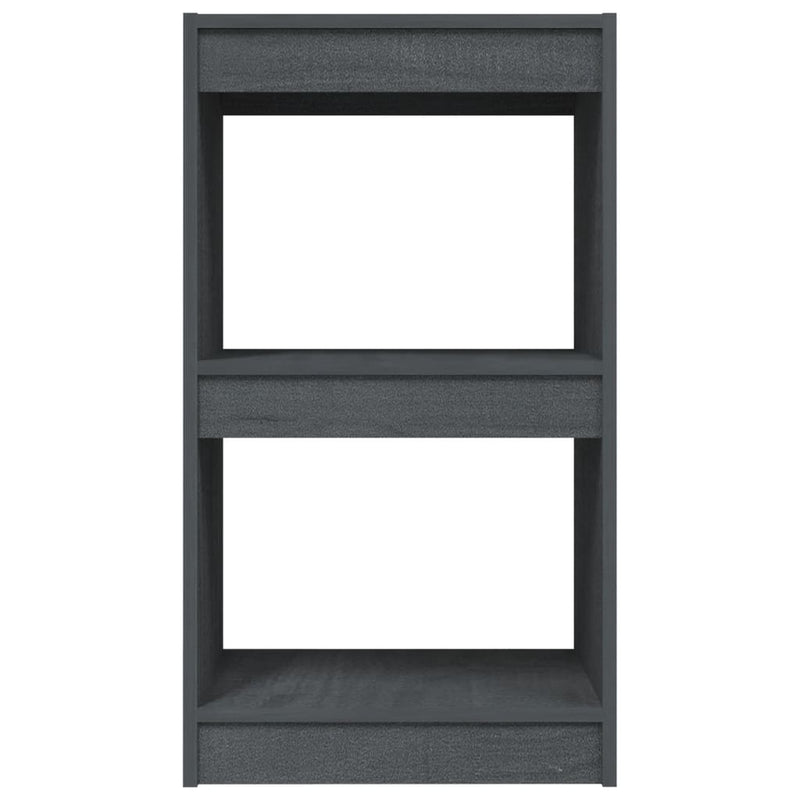 vidaXL Book Cabinet Grey 40x30x71.5 cm Solid Pinewood
