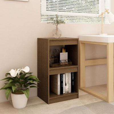 vidaXL Book Cabinet Grey 40x30x71.5 cm Solid Pinewood