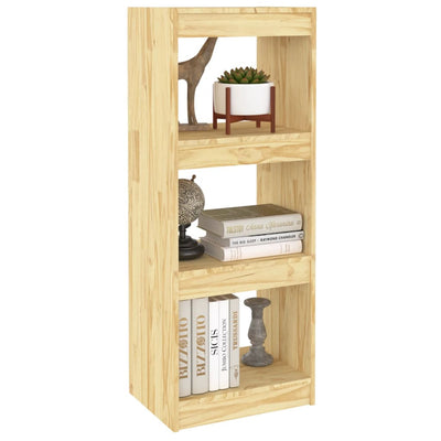 vidaXL Book Cabinet/Room Divider Grey 40x30x103.5 cm Solid Pinewood