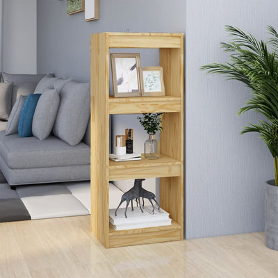 vidaXL Book Cabinet/Room Divider Grey 40x30x103.5 cm Solid Pinewood