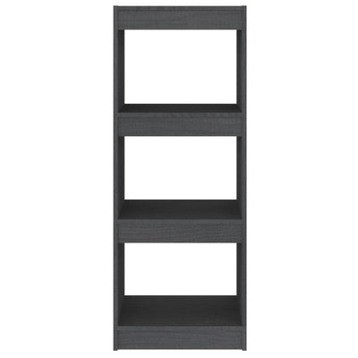vidaXL Book Cabinet/Room Divider Grey 40x30x103.5 cm Solid Pinewood