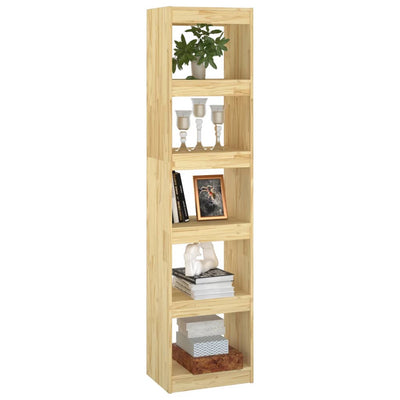 vidaXL Book Cabinet/Room Divider Black 40x30x167.5 cm Solid Pinewood