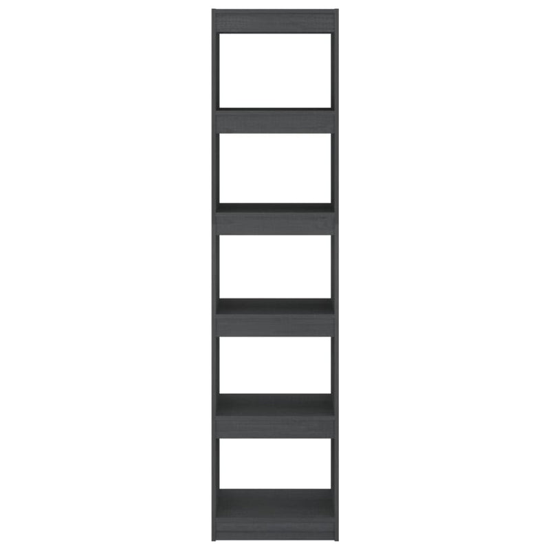 vidaXL Book Cabinet/Room Divider Black 40x30x167.5 cm Solid Pinewood