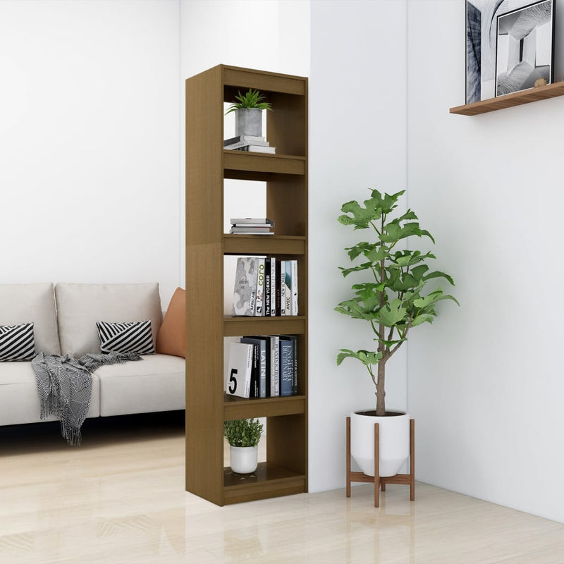 vidaXL Book Cabinet/Room Divider Black 40x30x167.5 cm Solid Pinewood