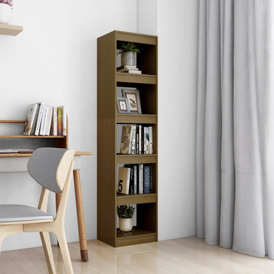 vidaXL Book Cabinet/Room Divider Black 40x30x167.5 cm Solid Pinewood
