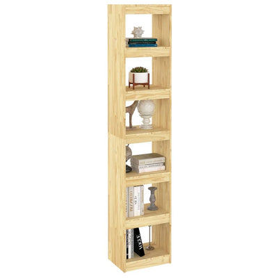 vidaXL Book Cabinet/Room Divider Grey 40x30x199 cm Solid Pinewood