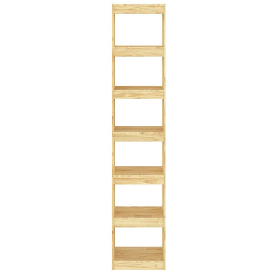 vidaXL Book Cabinet/Room Divider Grey 40x30x199 cm Solid Pinewood