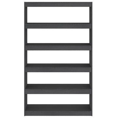 vidaXL Book Cabinet/Room Divider Black 100x30x167.5 cm Solid Pinewood