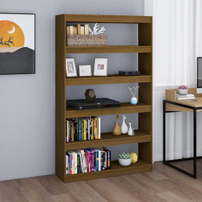 vidaXL Book Cabinet/Room Divider Black 100x30x167.5 cm Solid Pinewood