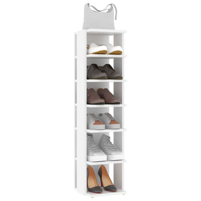 vidaXL Shoe Cabinet Sonoma Oak 27.5x27x102 cm Engineered Wood