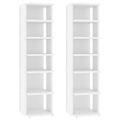 vidaXL Shoe Cabinets 2 pcs Sonoma Oak 27.5x27x102 cm