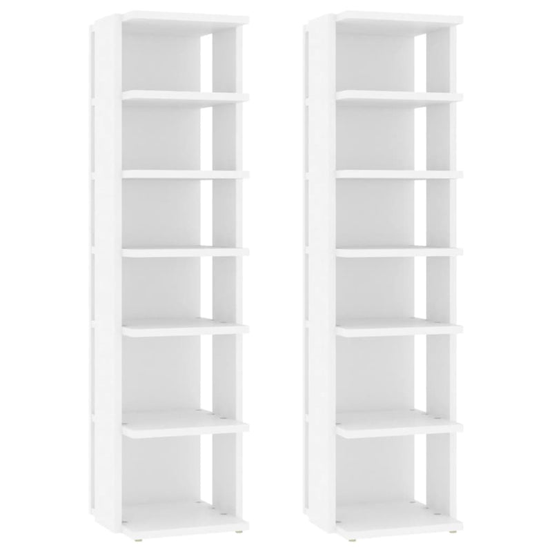 vidaXL Shoe Cabinets 2 pcs Sonoma Oak 27.5x27x102 cm