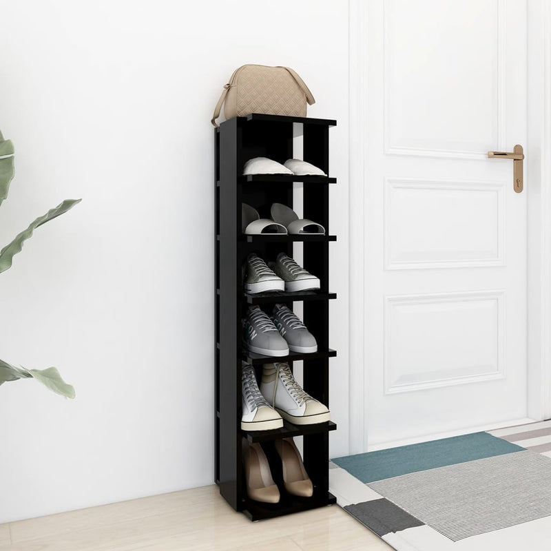 vidaXL Shoe Cabinet Sonoma Oak 27.5x27x102 cm Engineered Wood