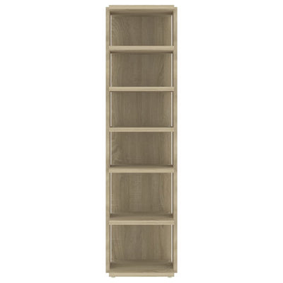 vidaXL Shoe Cabinet Sonoma Oak 27.5x27x102 cm Engineered Wood