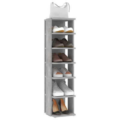 vidaXL Shoe Cabinet Sonoma Oak 27.5x27x102 cm Engineered Wood