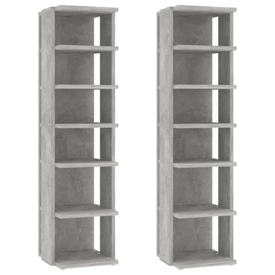 vidaXL Shoe Cabinets 2 pcs Sonoma Oak 27.5x27x102 cm