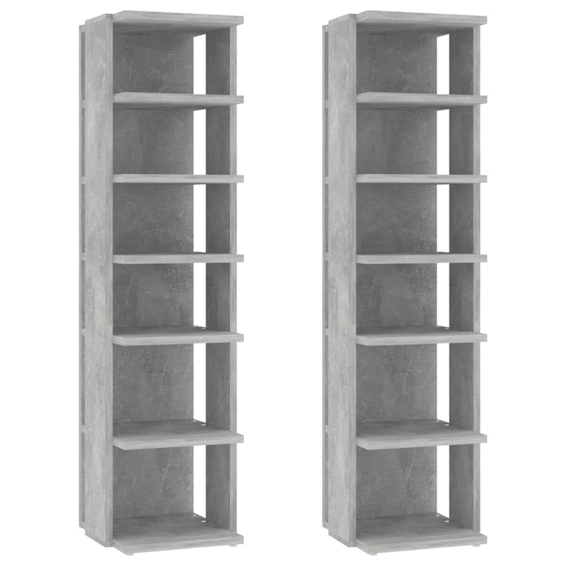 vidaXL Shoe Cabinets 2 pcs Sonoma Oak 27.5x27x102 cm