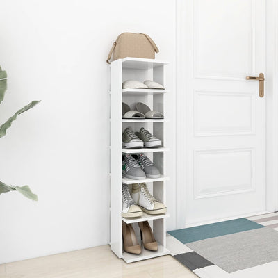 vidaXL Shoe Cabinet Sonoma Oak 27.5x27x102 cm Engineered Wood
