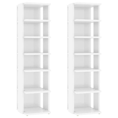 vidaXL Shoe Cabinets 2 pcs Sonoma Oak 27.5x27x102 cm