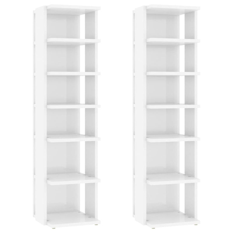 vidaXL Shoe Cabinets 2 pcs Sonoma Oak 27.5x27x102 cm