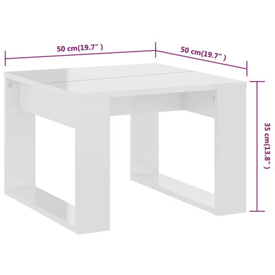 vidaXL Side Table Black 50x50x35 cm Engineered Wood