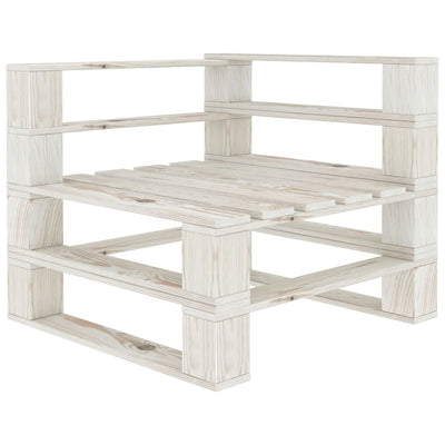 vidaXL 5 Piece Garden Pallet Lounge Set Solid Pinewood White